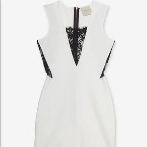 White Lace Cut-out Bodycon Dress
